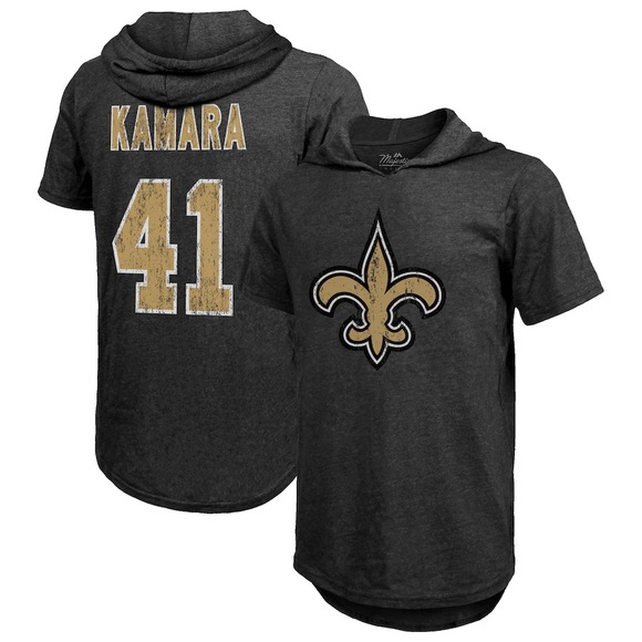 NWT Men's New Orleans Saints Alvin Kamara Fanatics Branded Black Player Hoodie - Picture 1 of 1